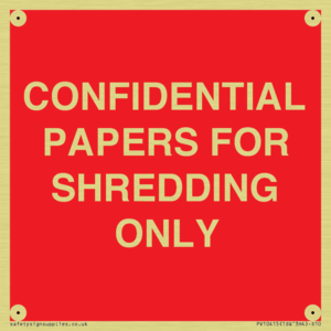 CONFIDENTIAL PAPERS FOR SHREDDING ONLY